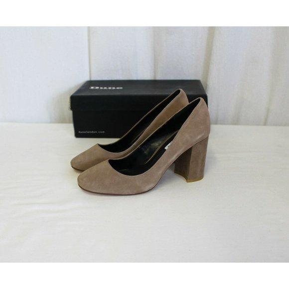 Dune Shoes - Dune London Abelle Suede Heels - Women's Size 5M - Taupe